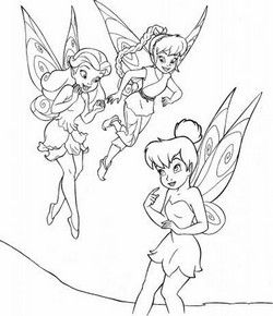 coloriage clochette et les autres fees